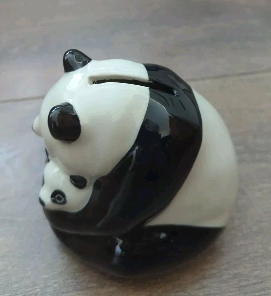 Vintage 1990s Wade for Natwest Panda & Cub Money Box VGC - Image 4 of 4