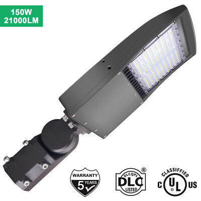 150W LED Shoebox Parking Lot light Fixture 5700K Replace 500W MH Area Road light