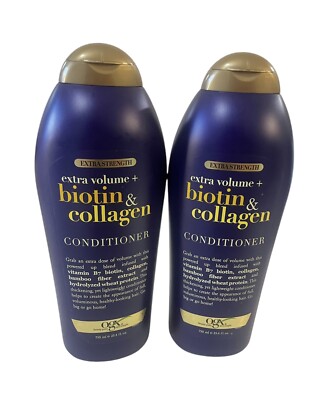2 Pack OGX Biotin Collagen Conditioner Thick Full - 750ml