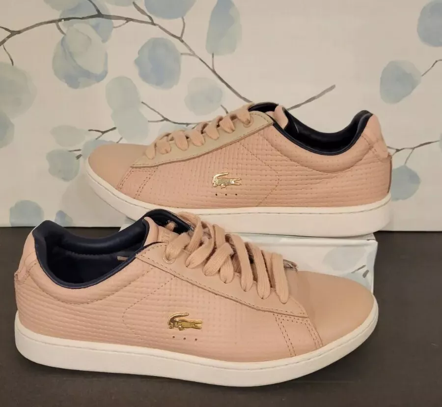 form nøgle lejlighed LACOSTE Women&#039;s Carnaby Evo Sneakers Leather Light Pink Size 6.5 Logo  Shoes | eBay