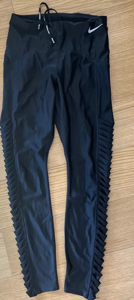 Nike Black Criss Cross Leggings Dri Fit Size Medium