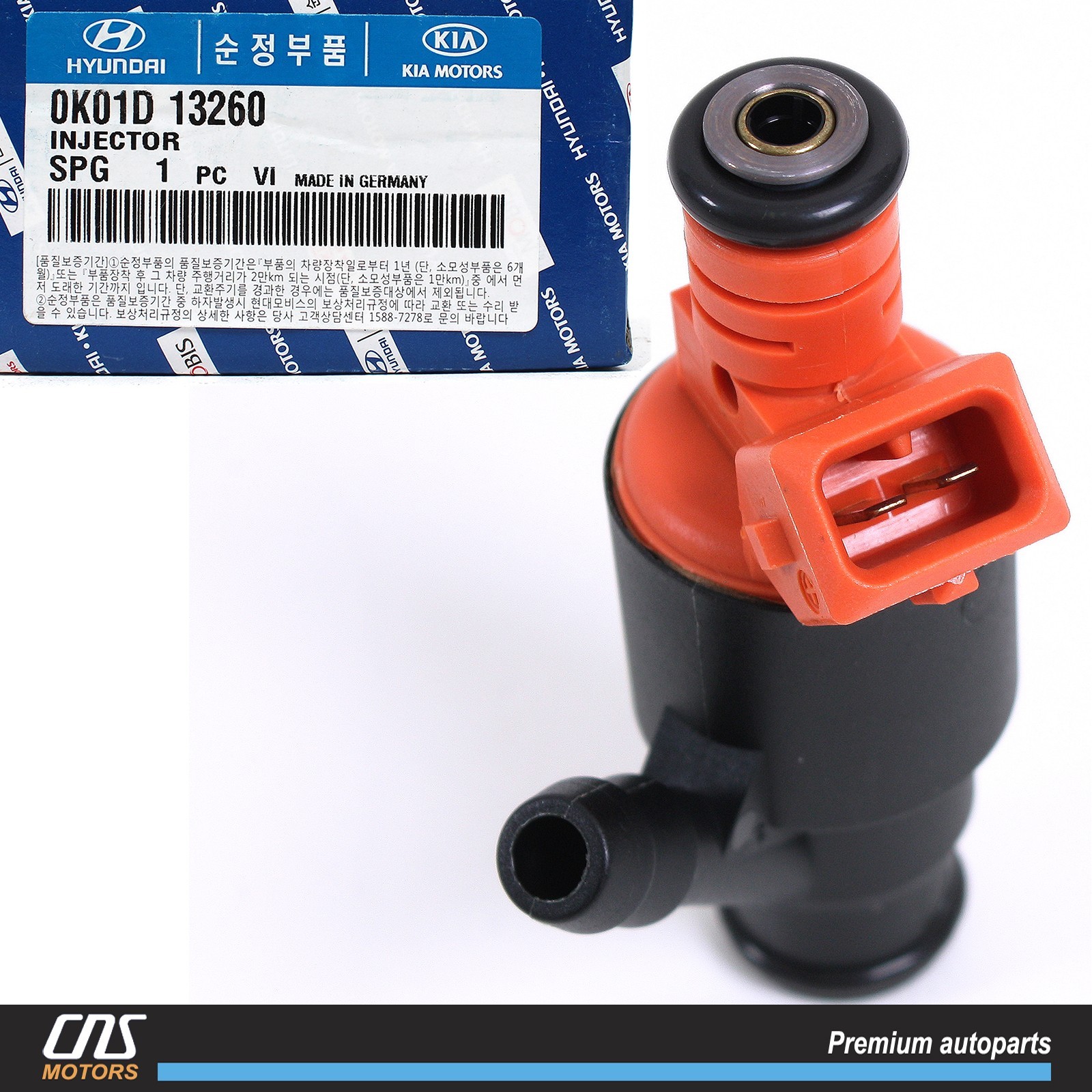 9502 Fits Genuine Kia Sportage 2.0L Fuel Injector Orange OEM 0K01D