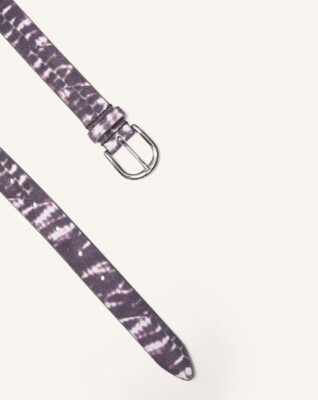 NWT Isabel Marant Leather Ceinture Zap Belt in Faded Night  display picture 3
