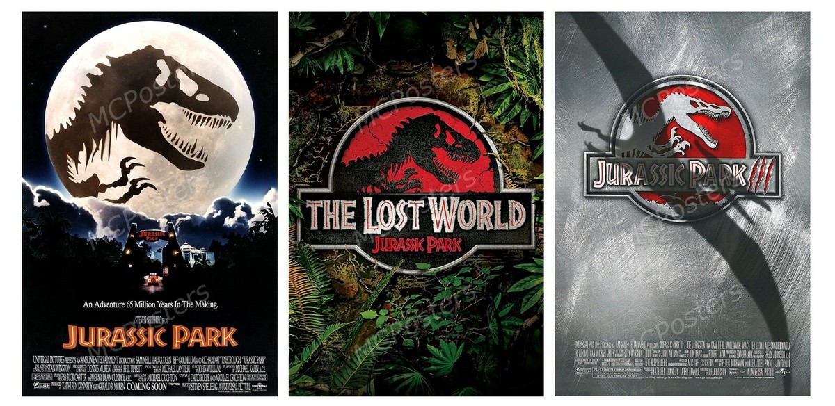 Jurassic Park I II III World Kingdom 5 Poster Canvas 11