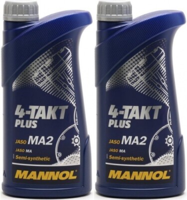 MANNOL 4-Takt Plus 10W-40 Motorrad Motoröl 2x 1l = 2 Liter