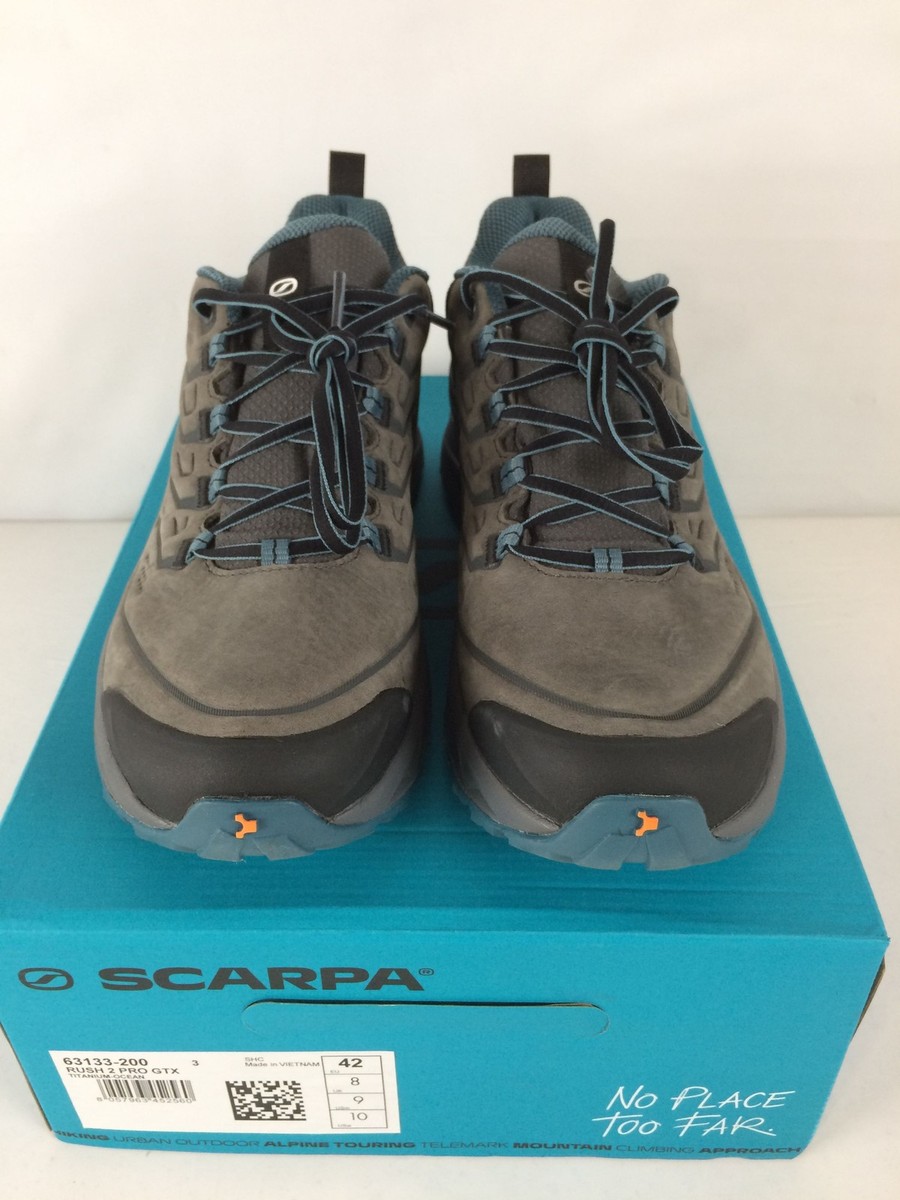 Excellent Scarpa Rush Pro GTX Men's Hiking Shoes, Titanium/Ocean, M42