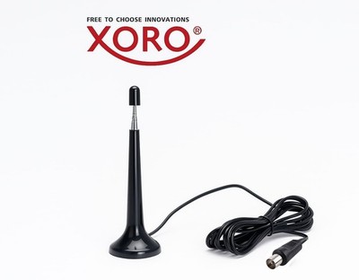 Xoro DVB-T DVB-T2 DAB+ Teleskop Zimmerantenne, passive Antenne mit Magtetfuß