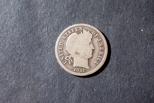 A Lot of one  silver Barber dimes dated  1916   Good Cond set RGR 519