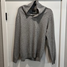 Massimo Dutti Woven Silk Wool Shawl Collar Pu...