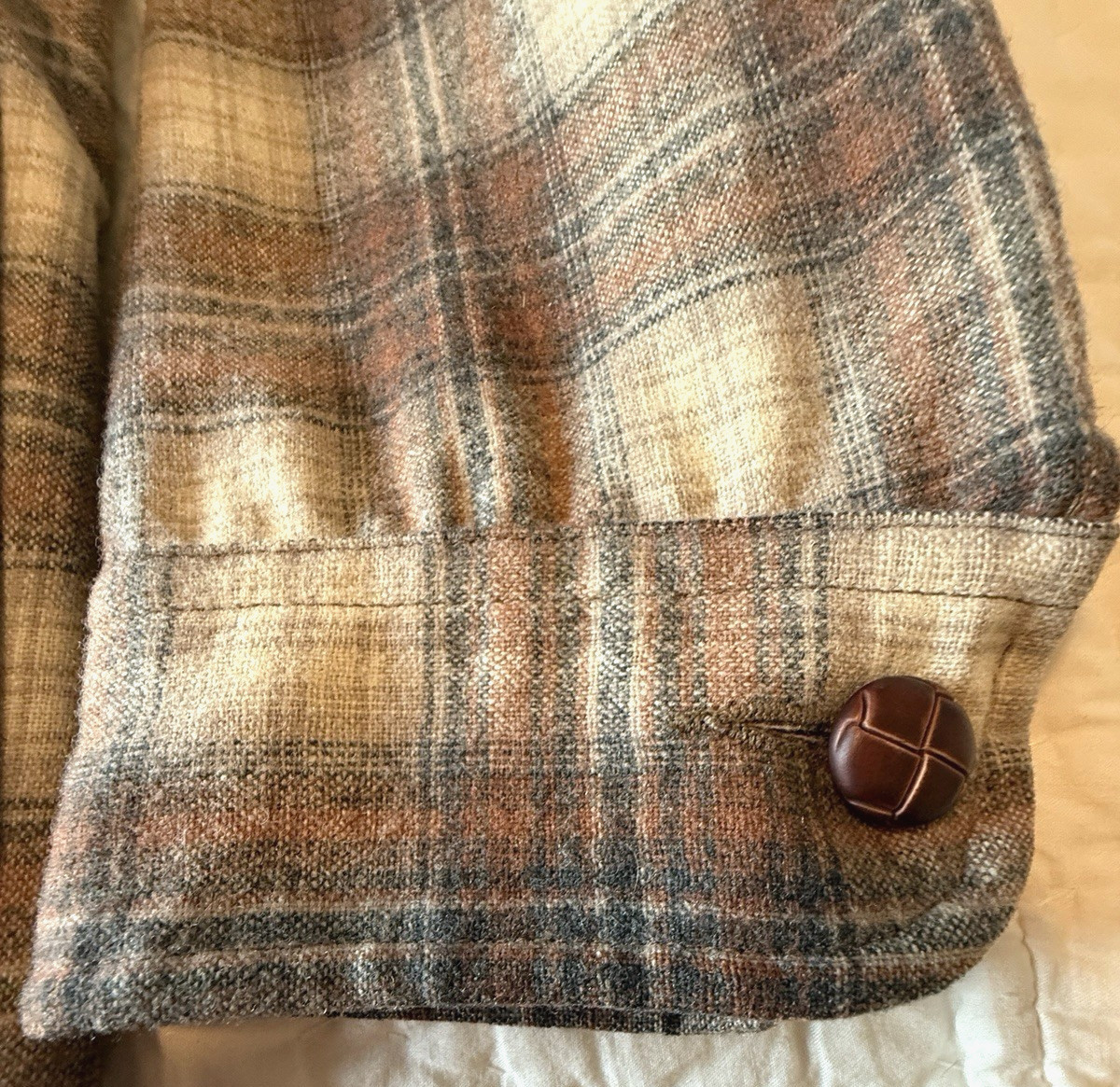 PENDLETON 100% WOOL BROWN TAN PLAID JACKET, MEN'S… - image 10