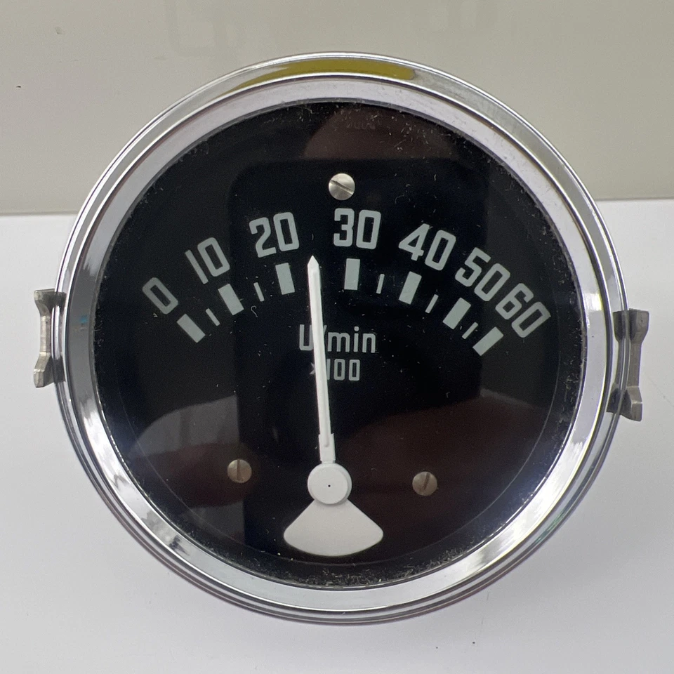 VDO Transistor Tachometer 6 Volt 6000 RPM NOS 1960s Porsche VW ~ BMW ~Mercedes  - Image 3 of 4