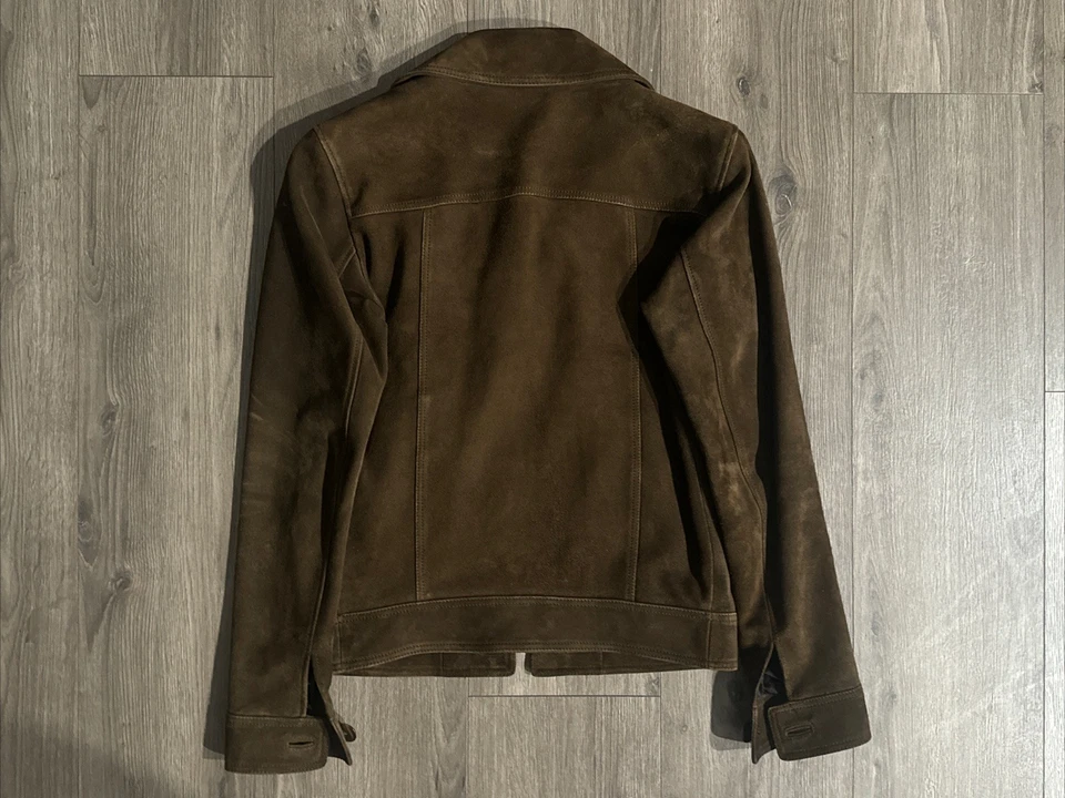 Saint Laurent SS2016 Suede Jacket by Hedi Silmane in brown, size 42 - Image 3 of 4