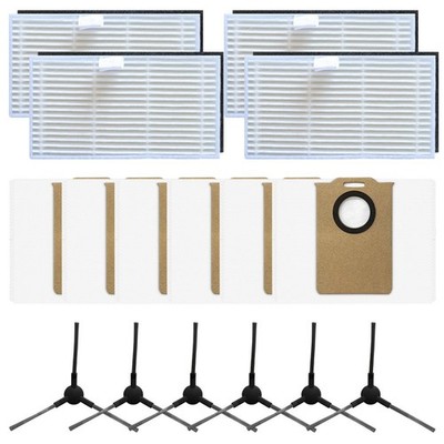 Accessory Kit Filter Bag Side Brush for CONGA 7690 M20 Robot Vacuum 6 Bags