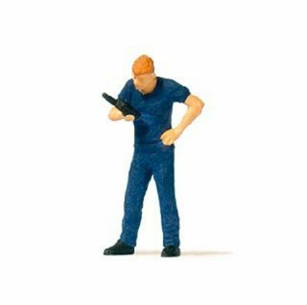 Preiser 28202 HO Scale Individual Figures Fireman with Hand-Held Radio