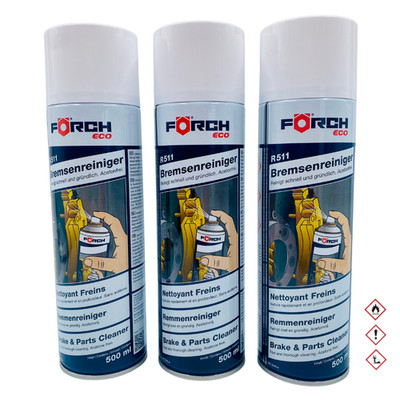 3x Förch Bremsenreiniger ECO Teilereiniger 500ml Montagereiniger R511 Acetonfrei