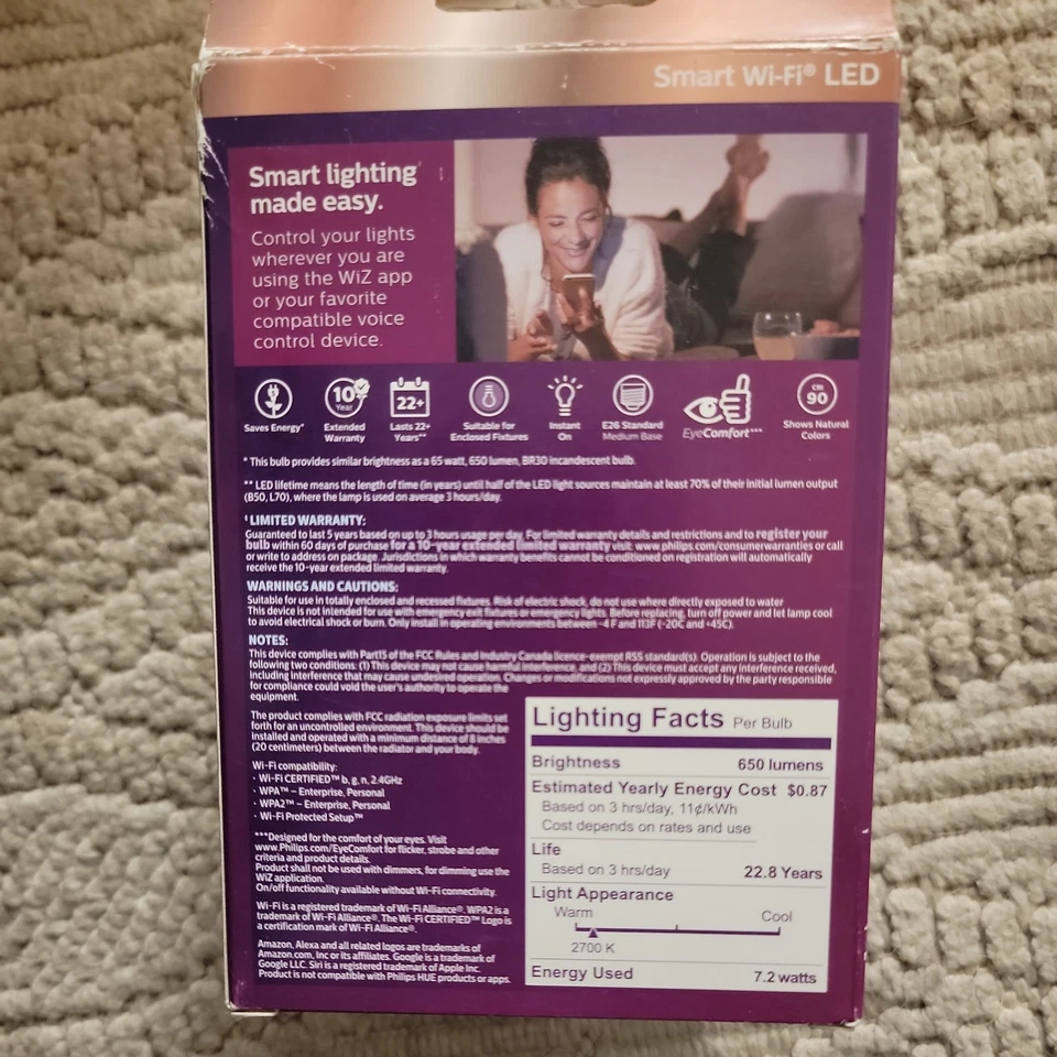 Soft White BR30 LED 65-Watt Dimmable Smart Wireless Light - Image 3 of 4