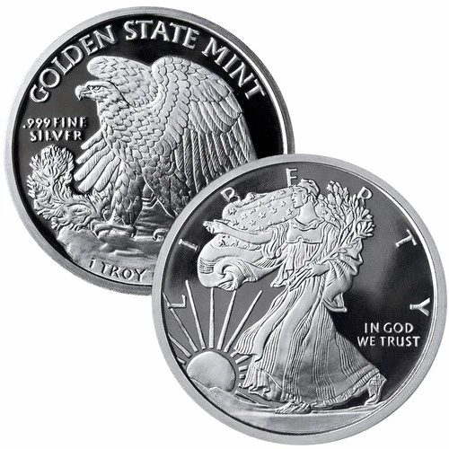 1 oz .999 Fine Silver Walking Liberty Round – GSM