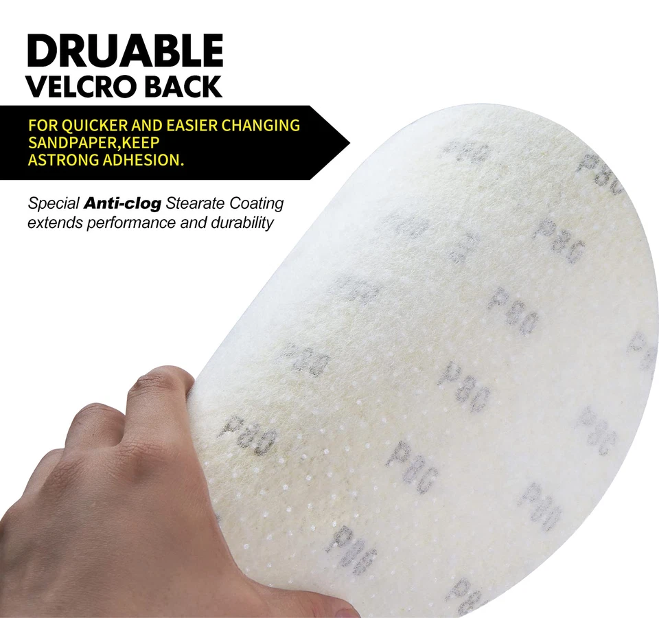 Dischi abrasivi con velcro da 10/25 pezzi per levigatrici per muri - Ø 225... - Immagine 4 di 4