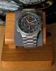 [N Mint] SEIKO Chronograph 7T42-7A10 Mens Vintage Watch Quartz Gray Titanium