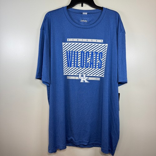 Kentucky Wildcats Performance Tee Mens 3XL Blue UK Logo Fan Gear Athleisure
