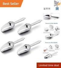 Mini Stainless Steel Food Scoops 3oz 4 Pack for Candy Ice Flour Sugar Coffee