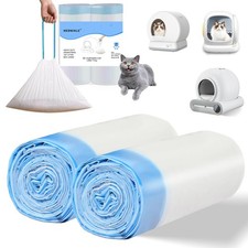 40 Count Self-Cleaning Cat Litter Box Liners Bag Compatible with MW-SC01/MW-S...