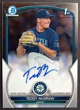 2023 Bowman Draft Teddy McGraw Chrome Auto #CDA-TM 1st Prospect Mariners