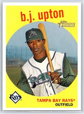 2008 Topps Heritage B.J. Upton Tampa Bay Rays #258