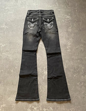 Damen Jeans Denim Bootcut schwarz Gr. 25 L73c...