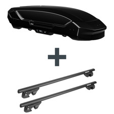 Dachbox Thule Motion 3 Sport + Dachträger Menabo für Opel Astra G Caravan F35 NP