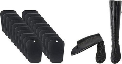 20 Pieces (10 Pairs) Reusable Boot Shaper Form Inserts Boots Tall Support Black