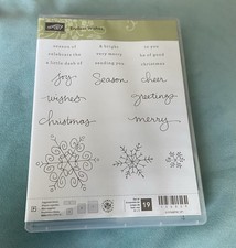 Stampin' Up "Endless Wishes" Photopolymer Stamp Set New Sentiments, Snowflakes