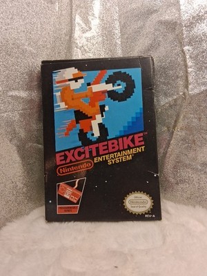 Excitebike Black Box Version NES Nintendo . Poster , Manual and Empty Box Only 