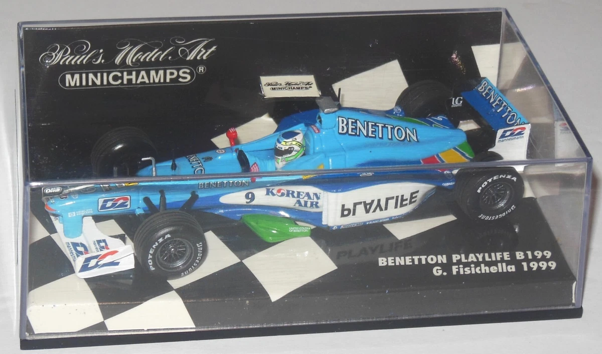 F1 Benetton B199 1999 Fisichella Playlife Minichamps 1/18, Rare, Occasion
