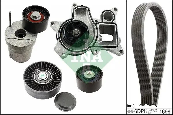 Pompe à eau + kit de courroie trapézoïdale 529 0369 30 INA pour BMW 3 Touring 3 - Photo 2/4