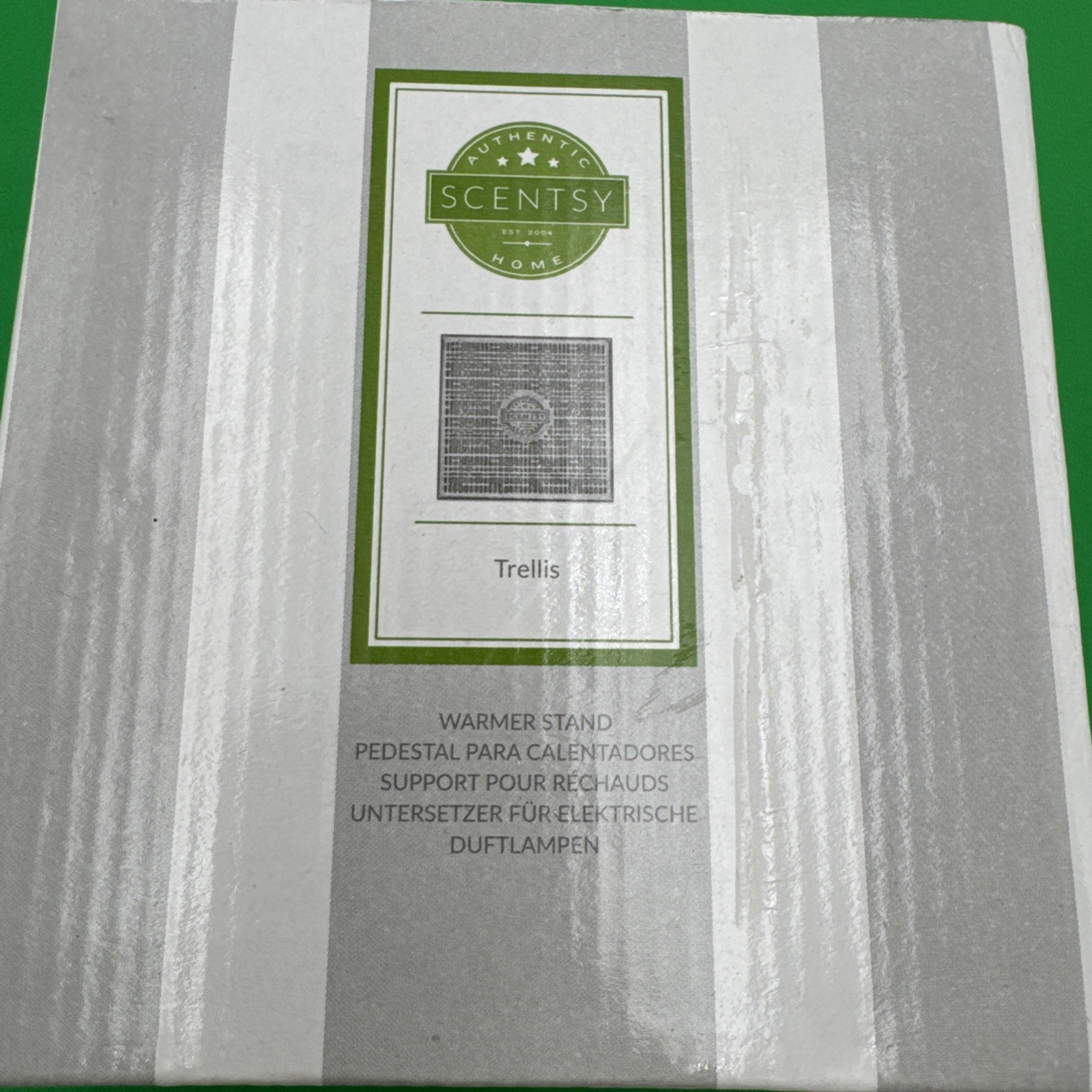 Scentsy Trellis Square Warmer Stand Metal, Brass Color