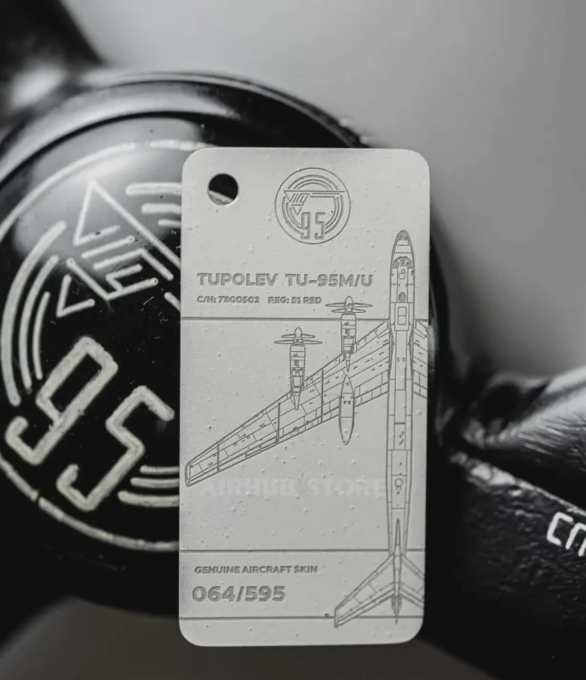 Keychain tag Tu-95 Aviation tag, Original aircraft part, history gifts,