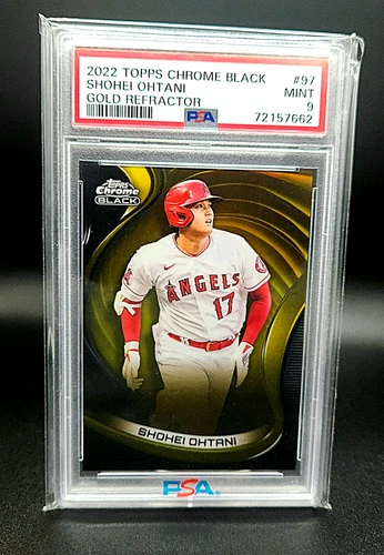Shohei Ohtani 1/1 Topps Chrome 2022 Gold Refractor Jersey Match # 17/50 PSA 9