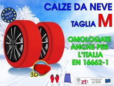 CALZE DA NEVE OMOLOGATE AUTO TAGLIA M PER PNEUMATICI 185/60R15 185/60/15