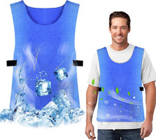 Cooling Ice Vest for Men Women Adjustable Evaporative Cooling Vest Reusable