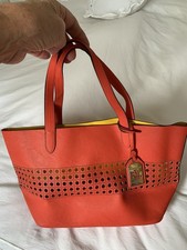 Ralph Lauren Women's Handbag - Deep Coral Colour New Without Tags Free