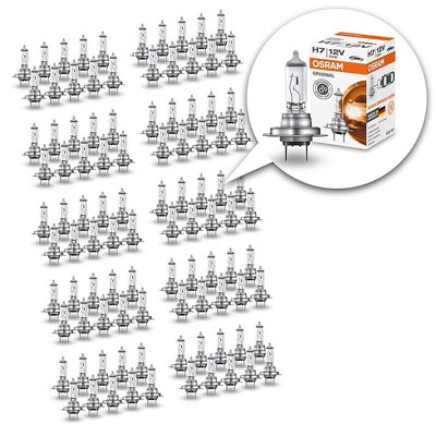 100x OSRAM HALOGEN-LAMPE H7 SET ORIGINAL LINE 55W/12V STANDARD PX26d 64210