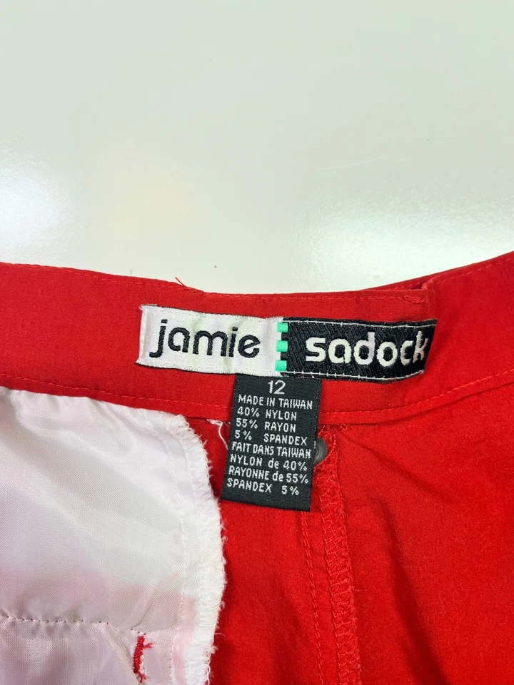 Pantalones Cortos de Golf Jamie Sadock Talla 12 Rojo Cintura Alta Foto 3 de 4