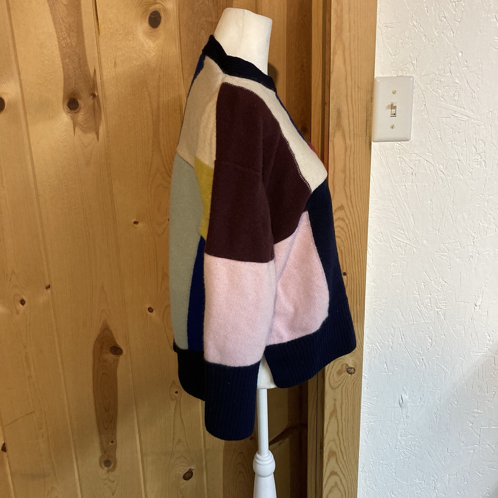 St John Patchwork Colorblock Cashmere Wool Pullov… - image 6