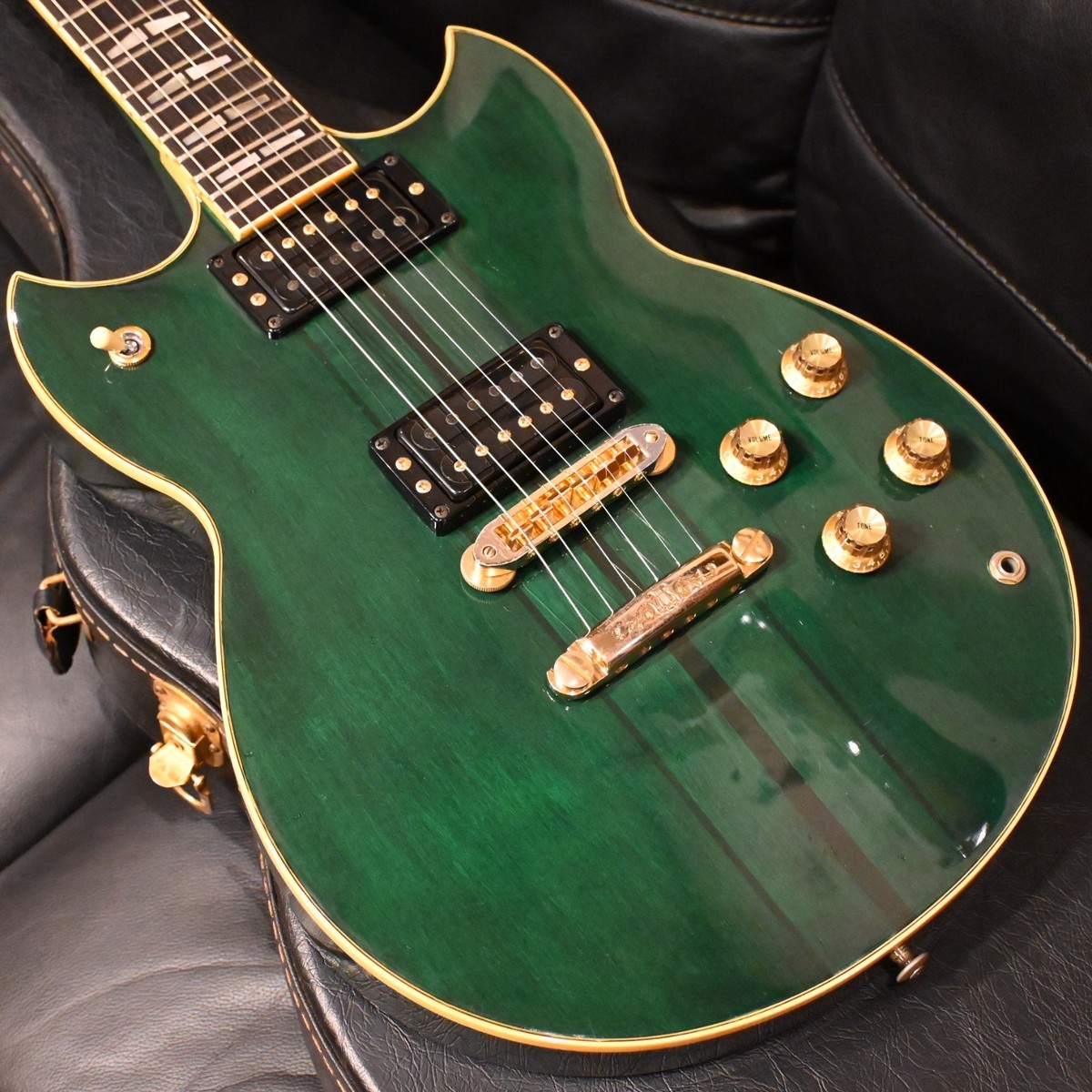 1982 Vintage YAMAHA SG1500 Jade Green + Genuine Yamaha Hard Case