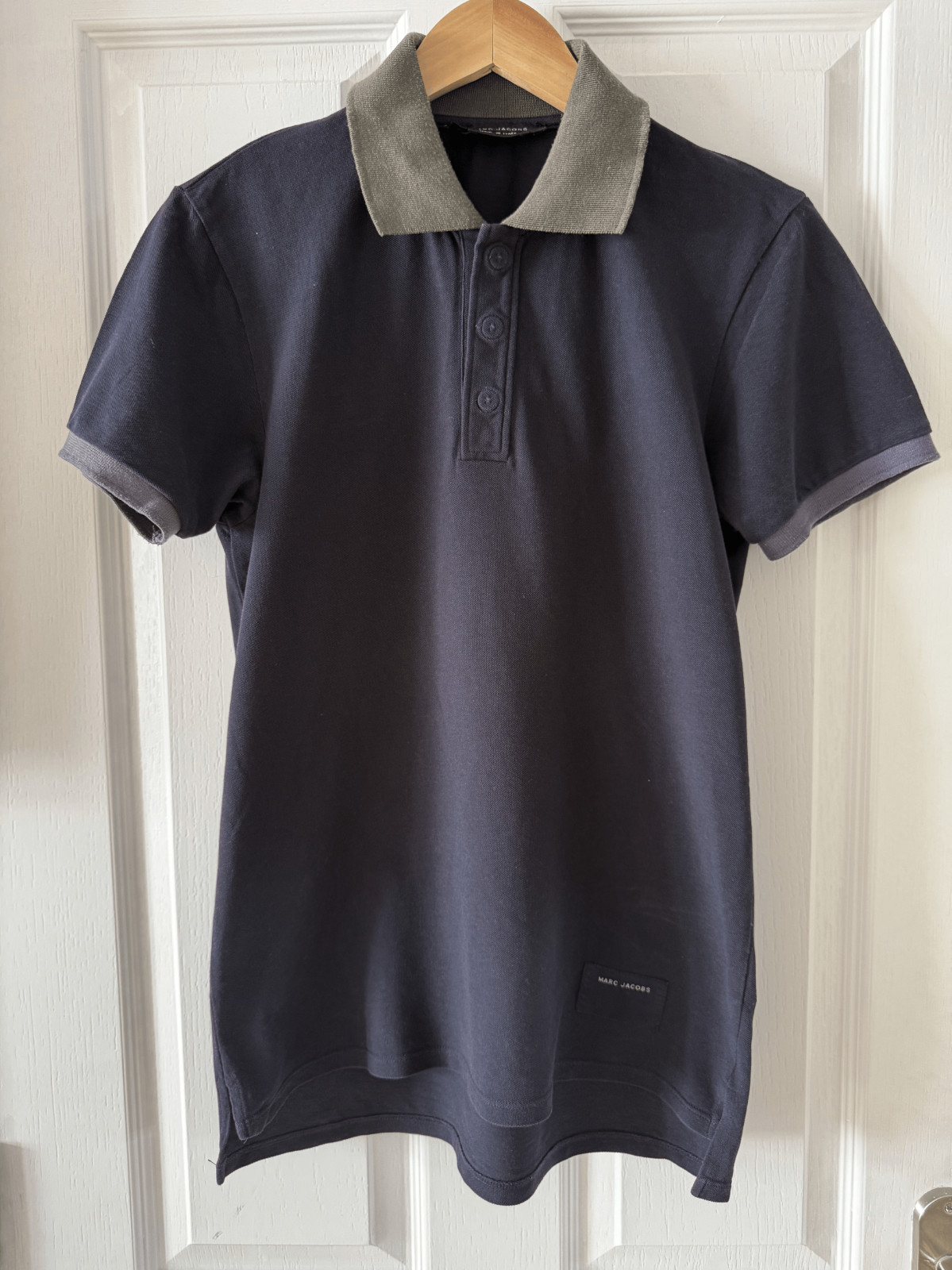Marc Jacobs Men's Polo Shirt Navy Grey - Made in Italy - Cotton - Size S