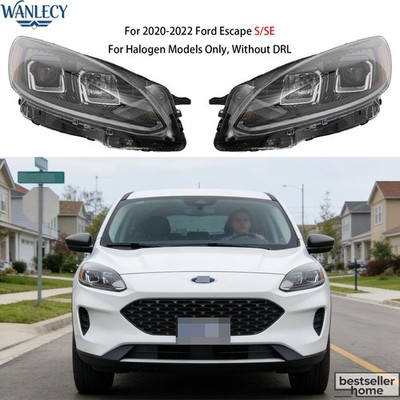  Halogen Headlight Assembly For 2020-2022 Ford Escape S/SE 9-Pin Left Or Right