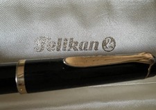 PELIKAN M250 penna stilografica nera PISTONE inchiostro SCRIVE antica scatola
