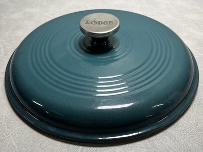 Lodge Cast Iron Skillet Lid 10 Inch Teal Enameled Replacement Lid