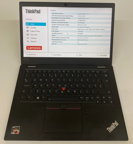 Lenovo ThinkPad L13 Gen 2 13" Ryzen 7 PRO 16GB RAM 512GB NVMe Grade C GBR